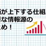 株価が上下